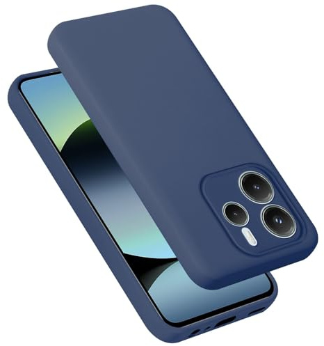 Cadorabo Hülle kompatibel mit Xiaomi Redmi Note 14 4G Hülle Silikon Handyhülle für Redmi Note 14 4G Case aus flüssigem Silikon- Kratzfeste und stoßfeste dünne TPU Schutzhülle - Liquid BLAU