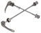 equlup Schnellspanner, 100/135mm Aluminium-Legierung Rennrad Radnabe vorne und hinten Skewers Schnellspanner Clip Bolzen Hebel Achse QR für Mountainbike (Silber)