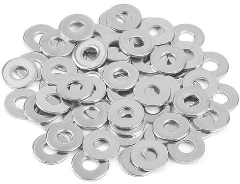 M6 Washers 50Pcs, Stainless Steel Washers for Bolts and Screws, Metal Washer M6 x 18mm Flat Design, Home Improvement, Suitable for Indoor Decorating and Furniture Repairs