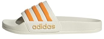 adidas Unisex Kinder ADILETTE SHOWER SLIDES, off white/Pure Tangerine/Semi Ice Tangerine, 35 EU