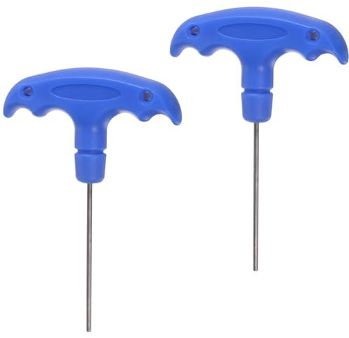 TA-VIGOR 2 llaves hexagonales H2 con mango en T, llave Allen de acero S2 de 2 mm para reparación de bicicletas, muebles y mecánicas