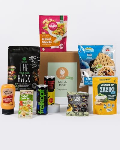 Vegan Box - Vegane Geschenkbox zum Grillen mit vielen pflanzlichen Grillprodukten, Geschenk für veganes Barbeque