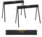 COSTWAY Set di 2 Cavalletti da Lavoro, Cavalletti Pieghevoli e Portatili in Metallo Resistente con Bracci di Supporto Rimovibili 2 x 4, Portata 1000 kg, Supporto per Sega per Officina