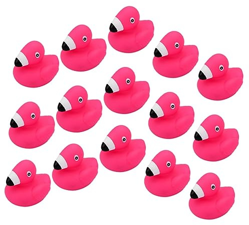 Milisten 15stücke Cartoon-badespielzeug Flamingo Wasserspielzeug mit Quietschfunktion für Badespaß für Kleinkinder Duschspielzeug aus Vinyl für Badewanne und Pool
