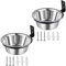 Lot de 2 gamelles murales pour chien avec support suspendu, mangeoire en acier inoxydable, 30 x 7 cm
