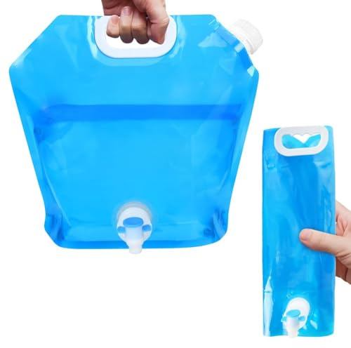 flintronic Faltbarer Wasserkanister Faltbar, Wasserbehälter mit Hahn, BPA frei, Camping Wasserkanister für Camping, Schule, Krankenhaus, Outdoor, Garten
