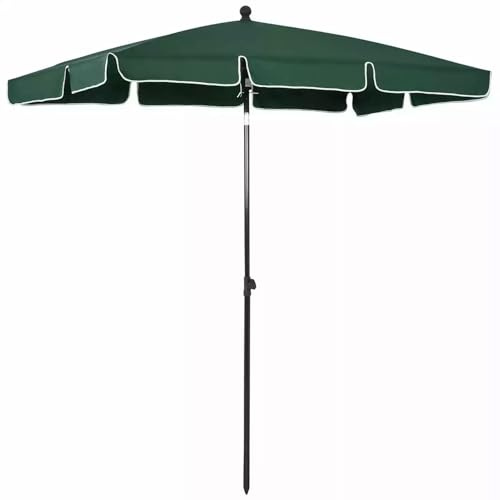 Rechteckiger Gartenschirm, 200 x 130 cm, geneigter Sonnenschirm für Außenbereich, Terrasse, Strand und Markt, UV-Schutz 50+, perfekt für Balkone und Tische