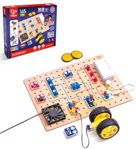 Hape Labbox Elektrobaukasten Kinder Einsteiger, Schaltkreise, ab 8 Jahren