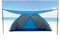 Strandmuschel 46254 mit zusätzlichem Sonnendach und UV-Schutz - 270 x 120 x 120 cm