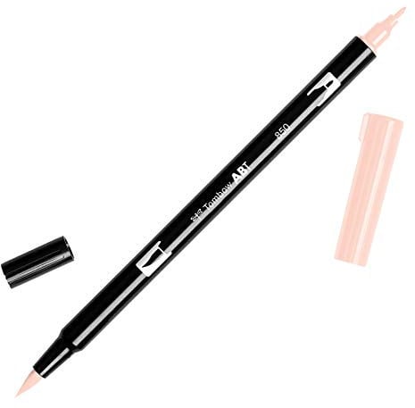 Tombow ABT Dual Brush Pen, ABT-850, pen with two tips, perfect for hand lettering and bullet journaling, water colourable, light apricot