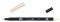 Tombow ABT Dual Brush Pen, ABT-850, pen with two tips, perfect for hand lettering and bullet journaling, water colourable, light apricot