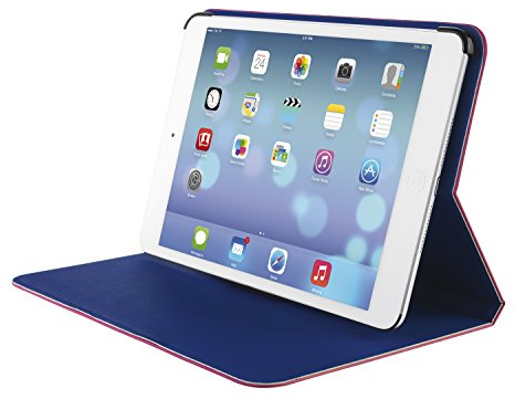 Trust Aeroo Sehr flaches Hülle mit Standfunktion für Apple iPad Air blau/pink