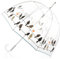 totes Signature Clear Bubble Umbrella, birds on a wire, Adults - 51 Canopy, Transparent umbrella with dome roof, lightweight design, wind and rain protection