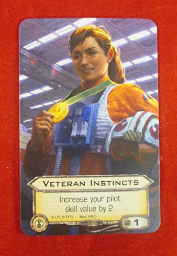Star Wars: X-Wing Miniatures Game Alternate art Veteran Instincts upgrade Promo Card Tournament Kit 2016 - Spring - English Game Night GNK - LCG