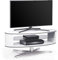 MDA Designs Orbit 1100WW Gloss White TV Stand with Gloss White Elliptic Sides for Flat Screen TVs up to 55