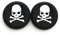 Silikon-Daumenkappe für Joysticks, Thumbsticks, für PS4, Xbox One, PS3, Xbox 360, PS2, Game-Controller (weißer Totenkopf)