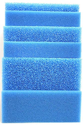 Wohnkult Filtermatte Filterschwamm blau alle Größen von 50 x 50 x 2 cm - 100 x 50 x 10 cm Grob und Fein (100 x 50 x 5 cm GROB 10 PPI)