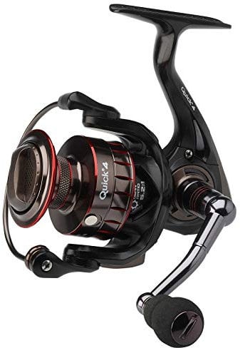 DAM Quick 4 FD, Angelrolle, Spinnrollen, Allround-Angeln, High-Speed-Rolle für reibungslose und kraftvolle Leistung, Unisex, Rot, Schwarz, 4000