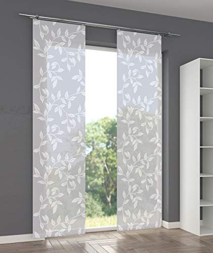 Schiebegardinen nach Maß Horizonte, hochqualitative Wertarbeit, Maßanfertigung, Schiebevorhang,Flächenvorhang, Raumteiler, Flächengardine, inkl. Laufwagen (155cm Höhe x 60cm Breite)