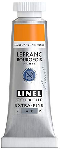 Lefranc Bourgeois Linel Gouache Extra-Fine Tube 14ml Jaune Japonais Fonce Série 1