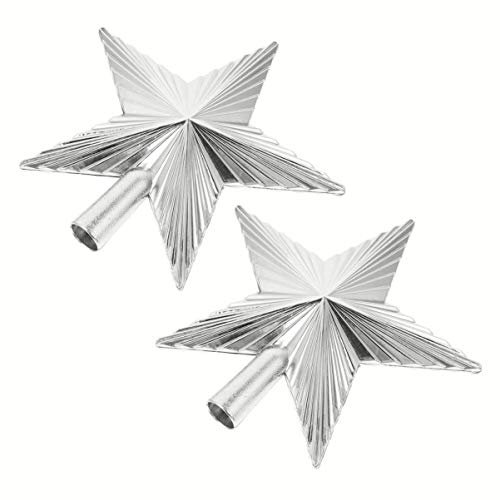 Milisten 2st Weihnachtsbaumspitze Stern Led-weihnachtsbaumspitze Weihnachtsbaum Sternverzierung Pentagramm Handwerk Weihnachtsstern-baumspitze Mini-bäume Kleiner Baum Plastik Das Kreuz