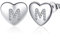 Jrêveinfini Buchstaben Ohrringe Silber 925 Stecker Damen Mädchen Kinder Teenager Frauen Klein, Herz Ohrringe Ohrstecker Hypoallergen Nickelfreie, Weihnachts Geschenke für Frauen Mädchen Mama