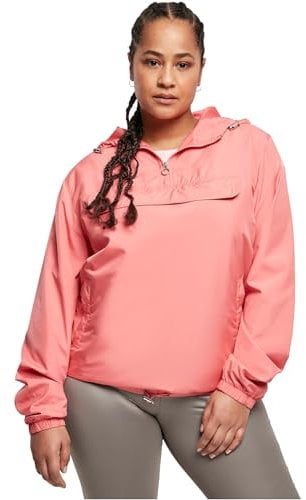 Urban Classics Damen Ladies Basic Pull Over Jacket Windjacke, Pale pink, S