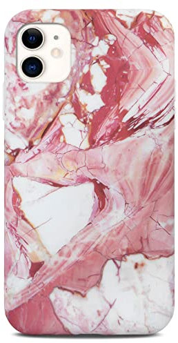 ONEFLOW Sense Case kompatibel mit Apple iPhone 12 mini Hülle in Marmor Optik, Schutz für Kamera und Bildschirm, Glitzer Handyhülle aus Silikon - matt Rosa (Pleasure)