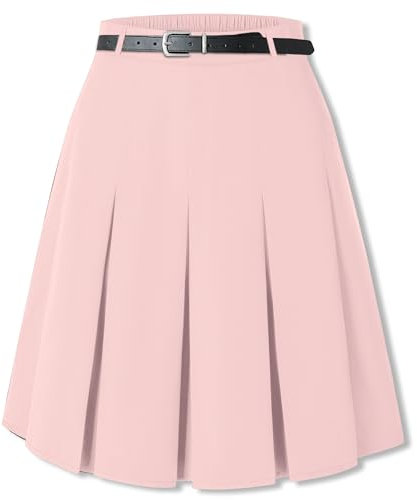 Uniforme scolastica da donna per cosplay, gonna corta a pieghe, rosa a quadri, taglia 3XL = etichetta 4XL, Rosa