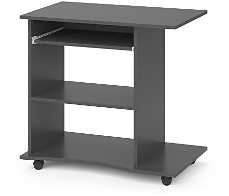 Vicco Schreibtisch Harm, Arbeitstisch für das Büro, Anthrazit, 80 x 50 cm