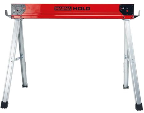Magnacart Klappbarer Unterstellbock - Arbeitsbock Max. 500KG - Rutschfeste Arbeitsfläche - 110,8 x 59 x 76 CM - Rot