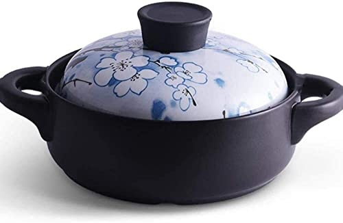 Clay Pot for Cooking Terracotta Casserole Pot Ceramic Casserole - high Temperature Cooking Healthy (Capacity 2.5L)