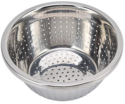 Escurridor Verduras Acero Inoxidable, Colador de Acero inoxidable con Agujeros de Drenaje Densos, Resistente óxido y a Caídas, Cesta de Drenaje para Verduras, para Cocina para Verduras y Frutas(18cm)