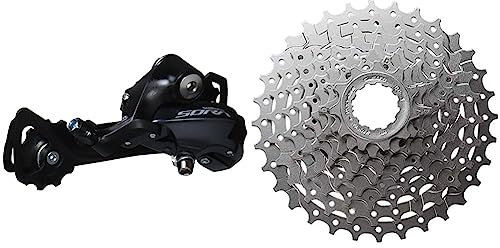 SHIMANO Sora 3500 Road Bike Rear Mech Derailleur 9 Speed & CASSETTE HG400 9 speed 11-32