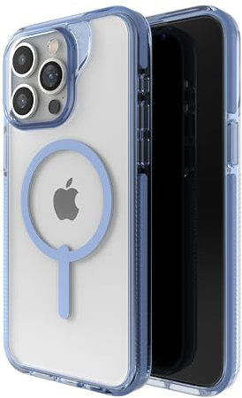 ZAGG Santa Cruz Snap iPhone 15 Pro Max Hülle - MagSafe-Handyhülle, Fallschutz (4 m), strapazierfähiges Graphen, Anti-Vergilbung und Kratzfeste Handyhülle, Blau