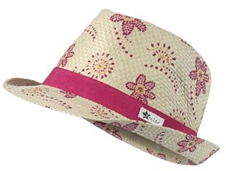 Sterntaler Sombrero de Paja Flores, Arena, 45 cm para Niñas