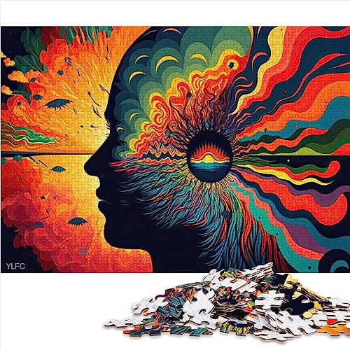 Puzzle für Erwachsene, Mädchen in Trance, KI-Kunst, 1000-teiliges Puzzle für Erwachsene, Holzpuzzle für Erwachsene und Kinder ab 12 Jahren, Familienspiele, Weihnachts- und Geburtstagsgeschenke,