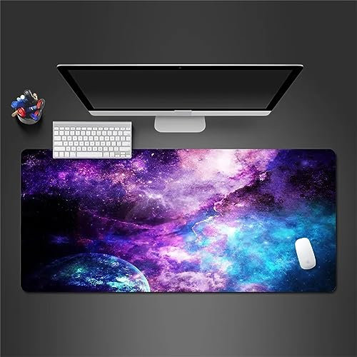 Tapis de Souris Gaming XXL Ciel Étoilé Violet, 1200x600mm Grand Tapis de Souris, Tapis de Souris Antidérapant Surface Spéciale Améliore Précision et Vitesse, pour Gamer Ordinateur PC