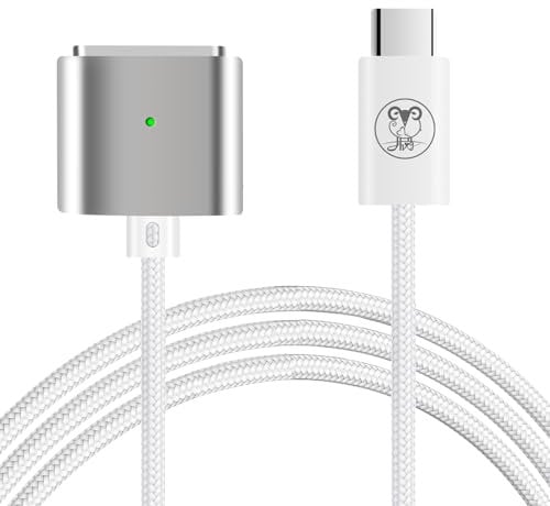 JHXG 140 W USB C auf Mag 3 Schnellladekabel, 2 m, kompatibel MacBook Air 2022 M2 MacBook Pro 2021 M1 Pro & Max Chip 35,6 cm 40,6 cm MacBook Pro 2023 M2 Pro & Max Chip 35,6 cm 40,6 cm magnetisches 3