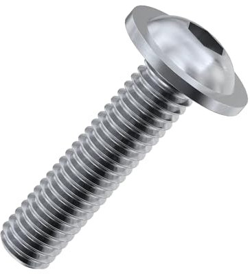 Accu - M8 x 60mm Socket Flanged Button Screws (ISO 7380-2) - Stainless Steel (A2) (Pack of 6)