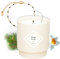 MY JOLIE CANDLE - Bougie Parfumée Linge Frais - Bijou Surprise Bracelet Noir - Cadeau Femme Maman - Cire Naturelle Végétale - Parfum Français - Mèche Coton