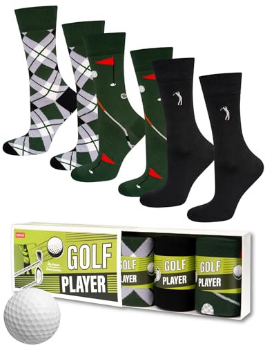 soxo Sport Socken Herren Geschenke Für Männer Lustige Geschenk Sommer Socks Men 3 Paar 40-45 Golf 3 Paar