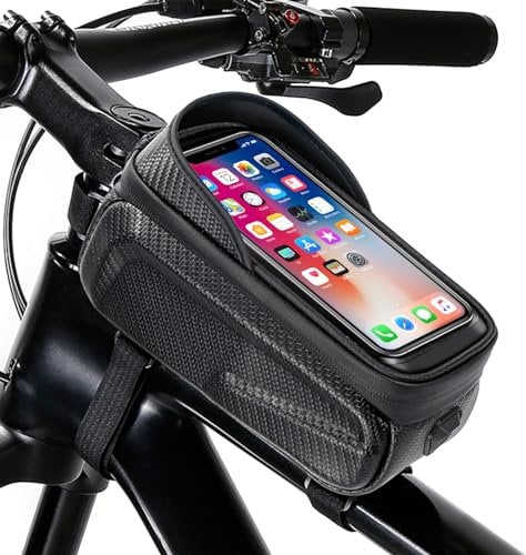 yeatem wasserdichte Tasche für Fahrradrahmen, Handy-Fronttasche, Fahrradtasche, GPS-Handyhalterung, Fahrradzubehör, Herren-Geschenk