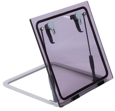 Boots-Oberlichter-Dachfenster, Yacht-Oberlicht, Robustes, beständiges, Versiegeltes Bullaugenfenster aus Aluminiumlegierung mit Edelstahl-Stützstange für Boot, Wohnmobil