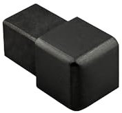 Quadrat Fliesenprofil Edelstahl V2A L250cm H10 schwarz anthrazit gebürstet 10mm Ausseneck gebürstet