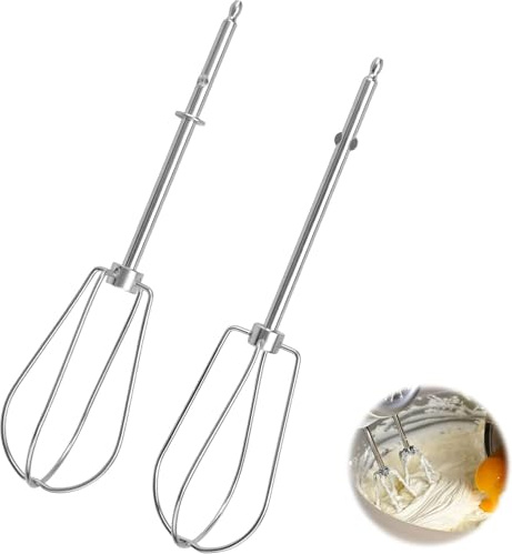 2 Stück Rührbesen,Hochwertiger Schneebesen aus Edelstahl,Handmixer Rührbesen Ersatz,Schneebesen Handschub und Schneebesen-Aufsatz für Stabmixer
