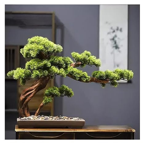 künstliche Bäume, die echt aussehen, Künstlicher Bonsai-Baum for den Innenbereich, künstliche Pflanzen, Dekoration, Simulation, einladende Kiefer, Heim-, Tisch-, Schreibtisch- und Wohnzimmerdekoration