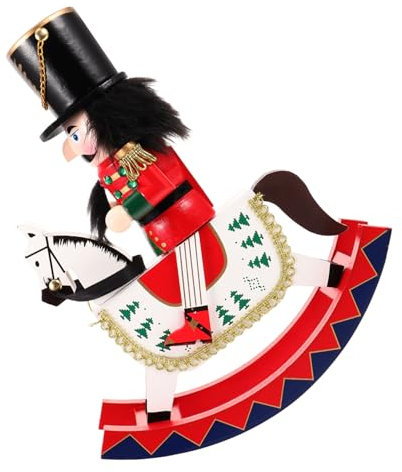 Ciieeo Traditional Wooden Nutcracker Puppet Christmas Decor Xmas Tabletop Soldier Ornaments