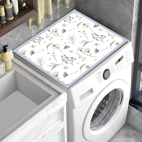 YeahBoom Cubierta Superior para Lavadora y Secadora,60 x 60 cm Cubierta para Lavadora,Funda para Lavadora,Funda Antipolvo para Lavadoras,Secadoras,Cocinas,Autocaravanas,Baños