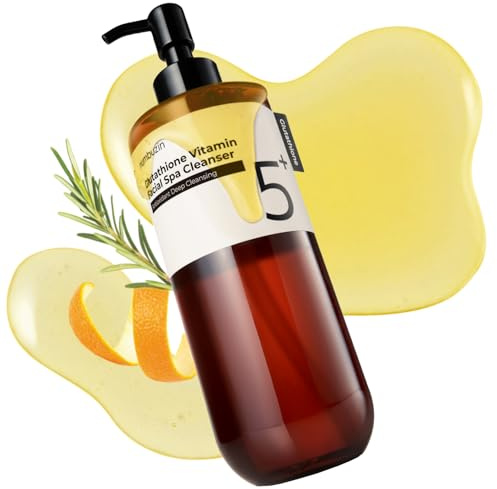 numbuzin No.5 Cleansing Oil, Glutathione & Vitamin C Cleanser for Pores, Sebum & Dark Spots, Rich Oil Texture for Makeup Removal, Radiance Boost & Even-Looking Tone, Helps Soothe Redness 6.76 fl oz